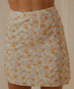 Cools Club Pasadena Skirt - Peach Floral -Peppermayo cloth-shop 6b1c15e595de40e98067fa46ca03964d scaled