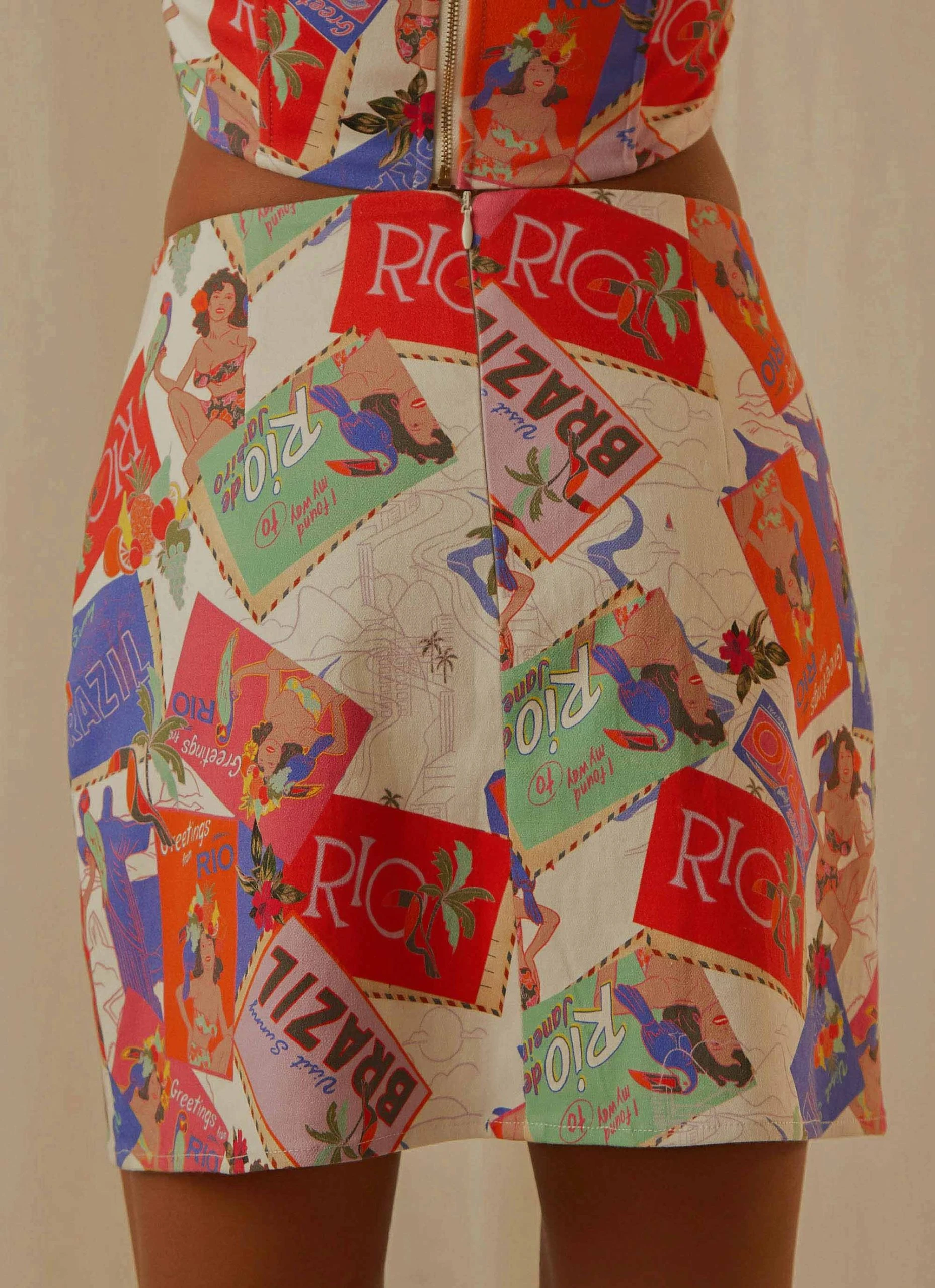 Peppermayo Exclusive Rooftop Drinks Mini Skirt - Stamp Travels 6 Peppermayo Exclusive Rooftop Drinks Mini Skirt - Stamp Travels - Image 6