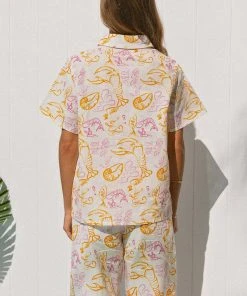 Peppermayo X Rikki Day Entree Linen Short Sleeve Shirt - Oceanus -Peppermayo cloth-shop 6ce4977928844ff98b011e8df778f238