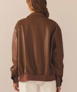 Peppermayo Exclusive Lone Ranger PU Bomber Jacket - Walnut -Peppermayo cloth-shop 6d19c297b6644b7598c58bbbb6ba430b scaled