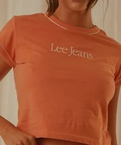 Lee Piped Baby Tee - Coral Gold -Peppermayo cloth-shop 6d988be71bab4079a7c4aa221d8d6500 scaled