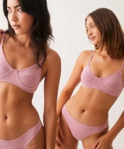 Afends Lolly Hemp Bralette - Smokey Pink