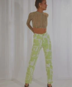 Peppermayo Exclusive Electric Avenue Pants - Lime