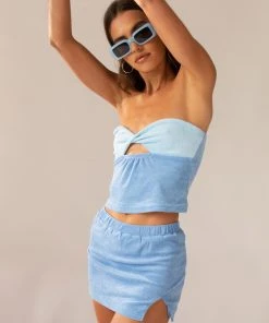 Peppermayo Exclusive Changing Seasons Terry Skirt - Ocean Blue -Peppermayo cloth-shop 739bbfc2bb8c413dacb59e336b562587