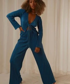 Peppermayo Exclusive 90s Muse Pants - Cobalt -Peppermayo cloth-shop 74a8ef9fb16241ea9a68cb99ea57175c