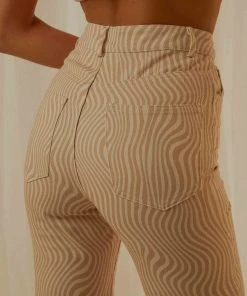 Peppermayo Exclusive Electric Avenue Pants - Neutral Wave