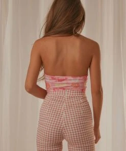 Peppermayo Exclusive Maui Halter Crop - Pink Hawaiian Floral -Peppermayo cloth-shop 764f288c85e4457b94d996acad4200f2 scaled