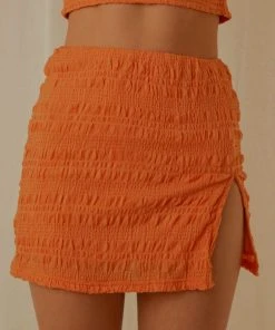Peppermayo Exclusive My Type Ruched Mini Skirt - Papaya -Peppermayo cloth-shop 77df4a583cc948c1976629fb61826a9d scaled