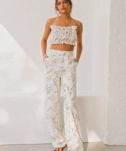 Peppermayo X Rikki Day Mercato Linen Crop Top - Aperitivo -Peppermayo cloth-shop 781c1fa314be41d480ad72f786bf754b