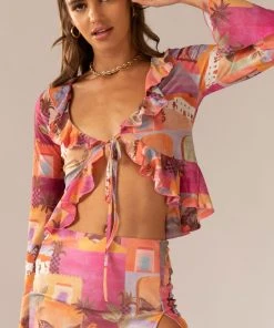 Peppermayo Exclusive Sweet And Sultry Tie Top - Sunset Building