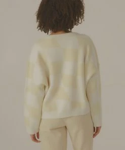 Vacancy Supply Grand Prix Knit Jumper - Off White Check -Peppermayo cloth-shop 7957eb113764495fb86c1750511ebcaa scaled