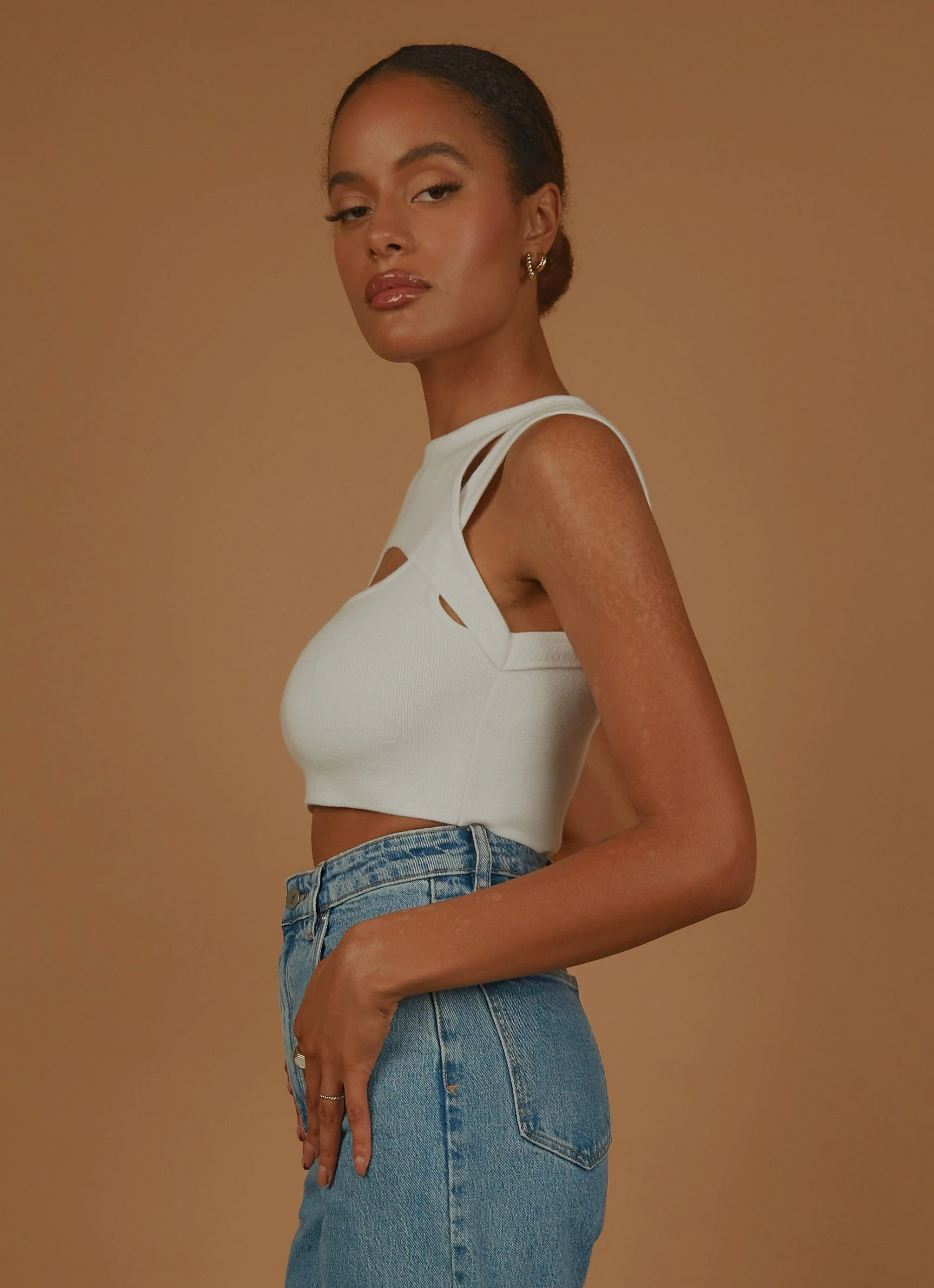 Peppermayo Exclusive Gigi Girl Knit Crop - White 4 Peppermayo Exclusive Gigi Girl Knit Crop - White - Image 4