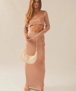 Peppermayo Exclusive Gwen Two-Tone Knit Skirt - Terracotta -Peppermayo cloth-shop 7af6a3df767a4d1c82222e381dec708d