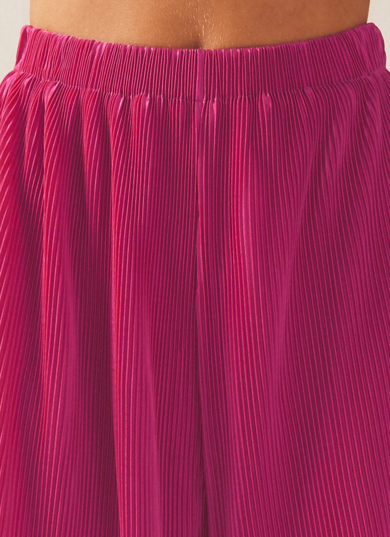 Peppermayo Exclusive 90s Muse Plisse Pants - Magenta 7 Peppermayo Exclusive 90s Muse Plisse Pants - Magenta - Image 7