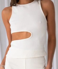 Peppermayo Exclusive From Us Organic Cotton Rib Tank - Ivory -Peppermayo cloth-shop 7c1cf51391624ed59aef5f63ec1422d4