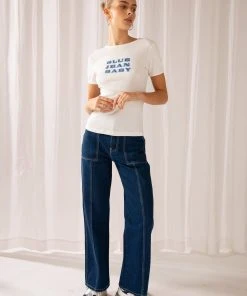 Rolla's Blue Jean Tight Rib Tee - White -Peppermayo cloth-shop 7e91cab674474c62a873544b6ba630d2