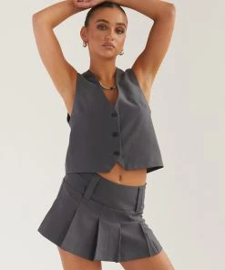 Silk X Peppermayo Dipped In Drama Mini Skirt - Gunmetal Grey -Peppermayo cloth-shop 7f64ce6152c8434da8edc69630101e75 scaled