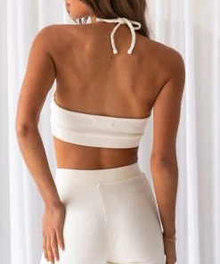 Peppermayo Exclusive Femme Organic Cotton Rib Crop Top - Ivory -Peppermayo cloth-shop 80757d23a22740f6aaa5daabef75be9a