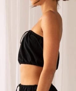 Peppermayo Exclusive Home Skillet Drawstring Top - Black -Peppermayo cloth-shop 8130f073ff2644a1851e6e6083eedd5f