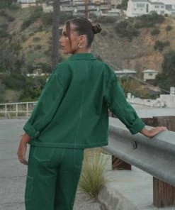 Riley Hubatka X Peppermayo Pit Stop Drill Shirt - Military Green -Peppermayo cloth-shop 841d38d305ea4c15a50f37bc45c30298 scaled