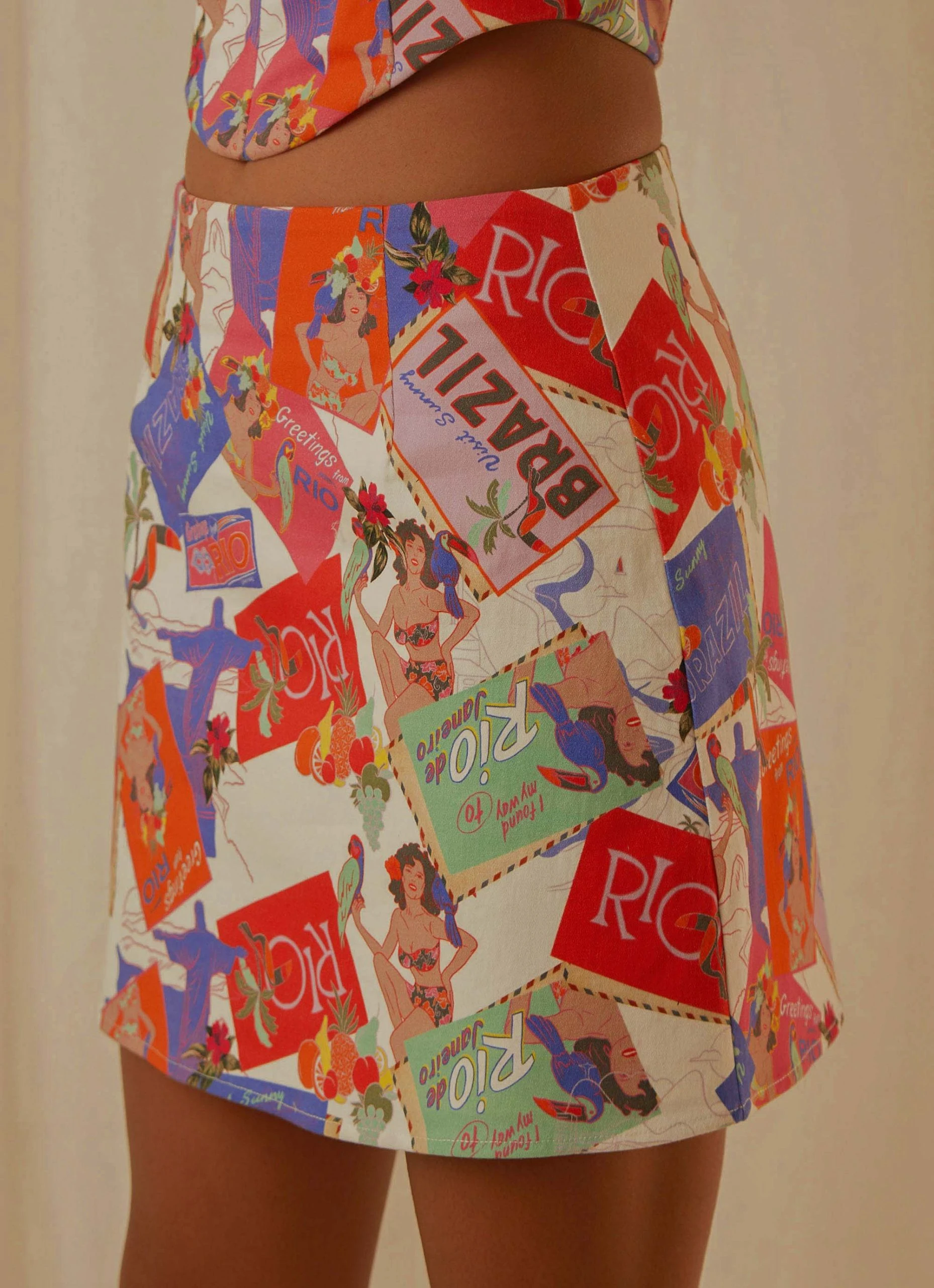 Peppermayo Exclusive Rooftop Drinks Mini Skirt - Stamp Travels 5 Peppermayo Exclusive Rooftop Drinks Mini Skirt - Stamp Travels - Image 5