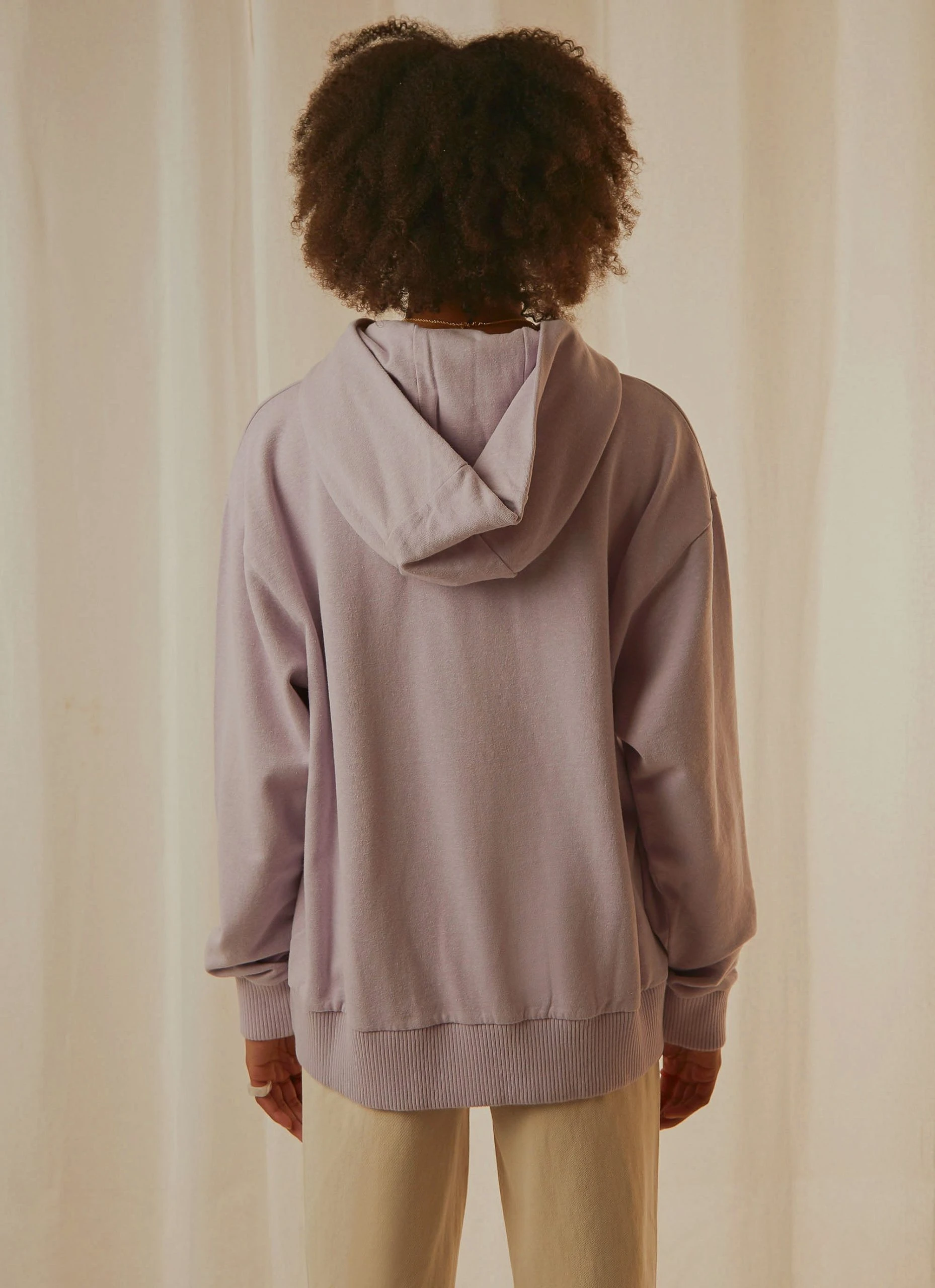 Afends Revolve Hemp Oversized Pull On Hood - Lilac 5 Afends Revolve Hemp Oversized Pull On Hood - Lilac - Image 5