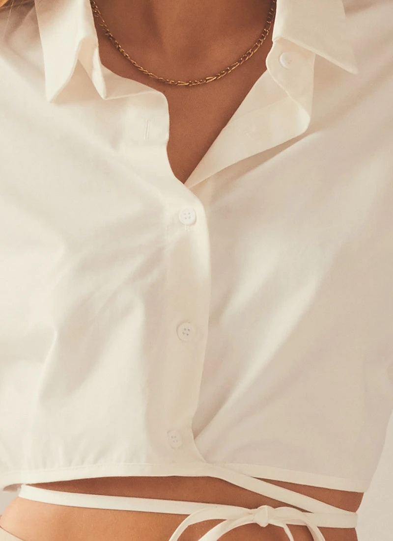 Peppermayo Exclusive Tailored To You Tie Shirt - White 6 Peppermayo Exclusive Tailored To You Tie Shirt - White - Image 6