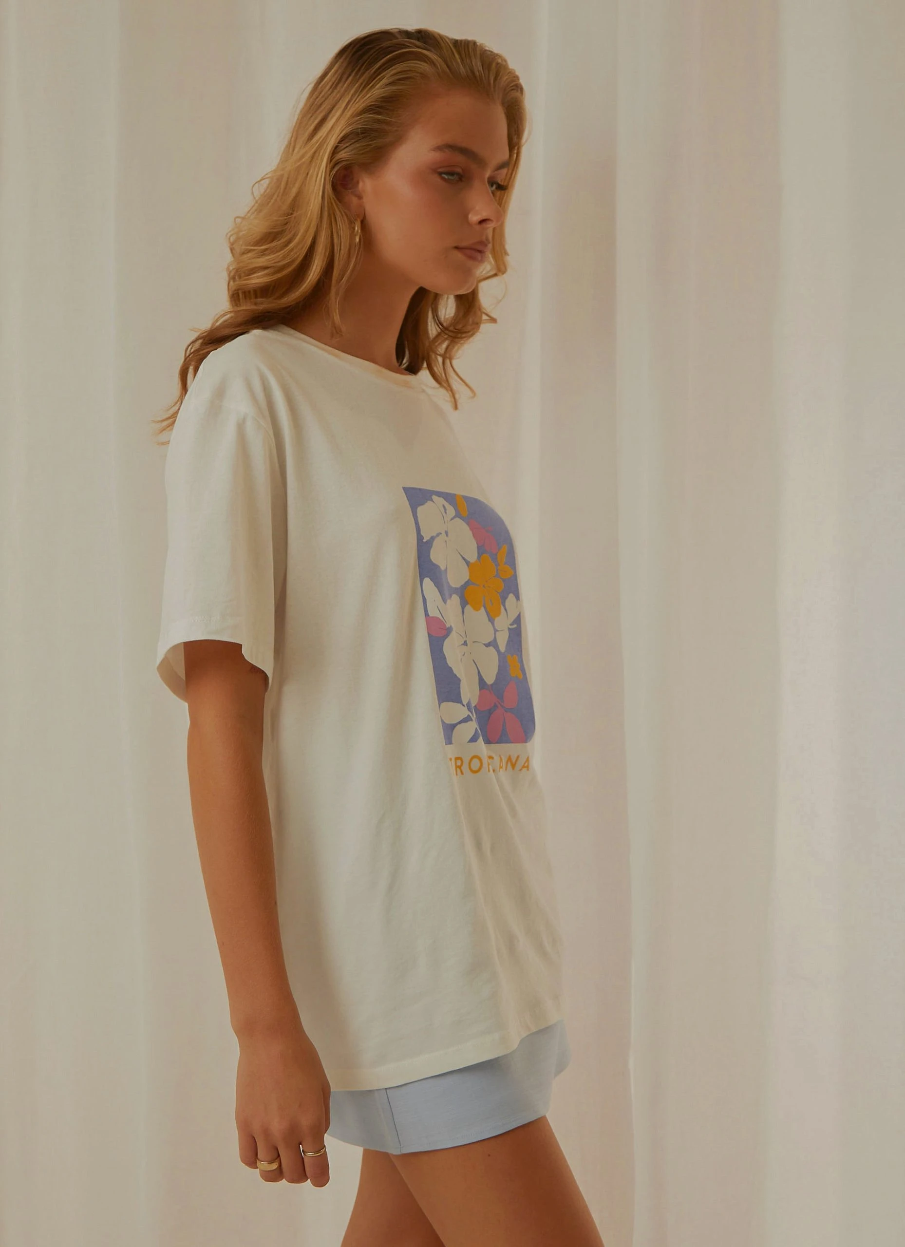 Charlie Holiday Tropicana Boyfriend Tee - White 5 Charlie Holiday Tropicana Boyfriend Tee - White - Image 5