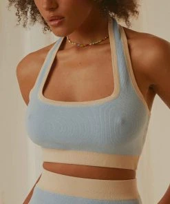Peppermayo Exclusive Sunday Morning Knit Halter - Baby Blue
