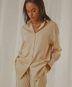 Peppermayo Exclusive Monet Oversized Shirt - Ivory