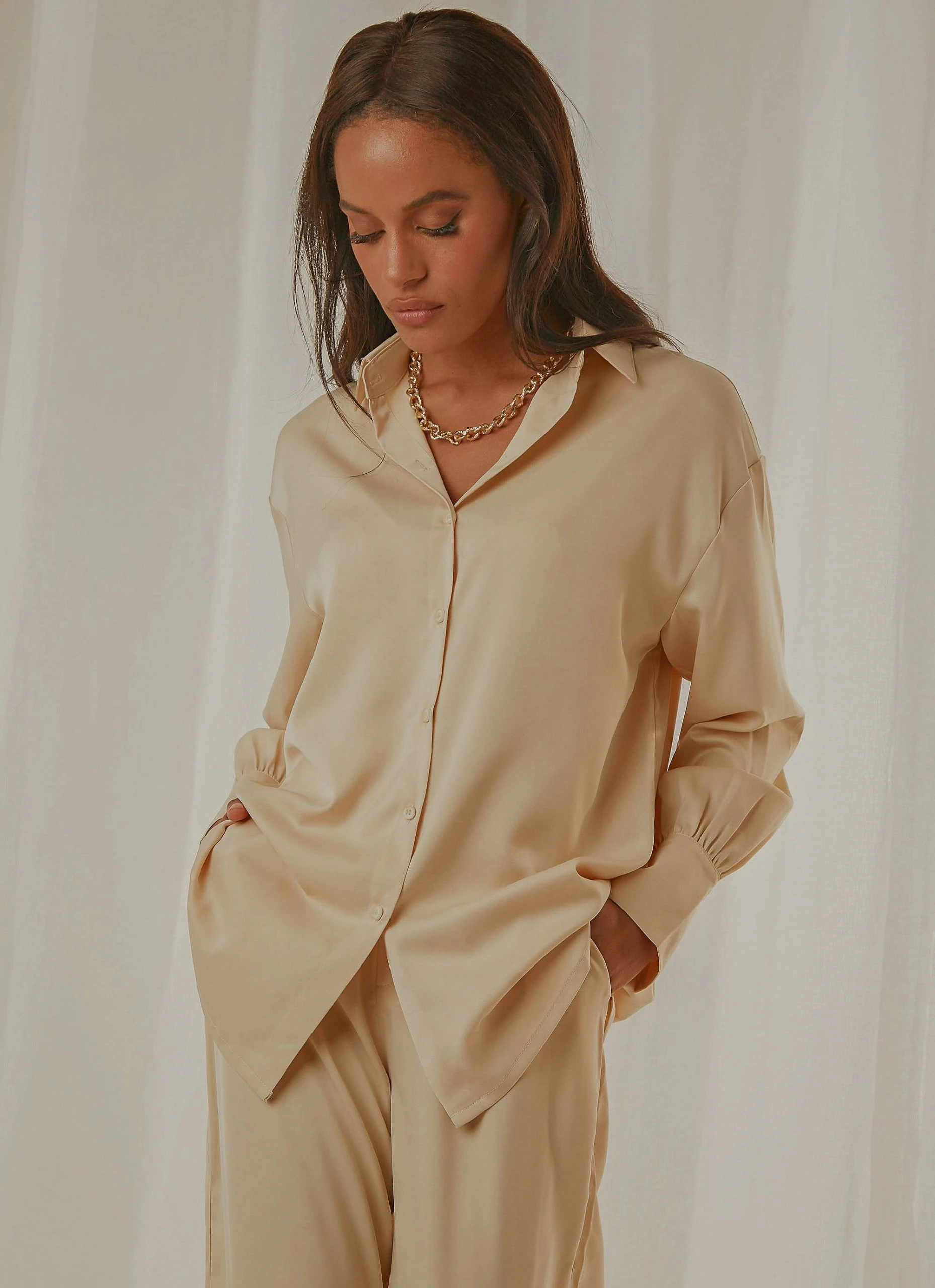 Peppermayo Exclusive Monet Oversized Shirt - Ivory 1 Peppermayo Exclusive Monet Oversized Shirt - Ivory