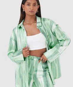 4TH & RECKLESS Norma Shirt - Green Dye Print 8 4TH & RECKLESS Norma Shirt - Green Dye Print -Peppermayo cloth-shop 8bec20f70124489e8ba781acd1620bd6