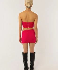 Peppermayo Exclusive Zenni Bustier Top - Magenta -Peppermayo cloth-shop 8c7413d0abd848b490015cb30983d469