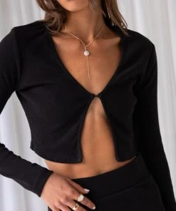 Peppermayo Exclusive Madam Organic Cotton Rib LS Top - Black -Peppermayo cloth-shop 8cb5fb6ae3084a34b0f5ca2906ce32c3