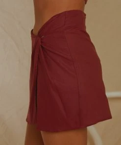 Peppermayo Exclusive European Edition Mini Skirt - Burgundy -Peppermayo cloth-shop 8d90b309a71f4b5a87cc89c389253362 scaled