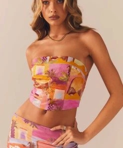 Peppermayo Exclusive Sultry Sundance Bustier Top - Sunset Building