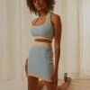 Peppermayo Exclusive Sunday Morning Knit Mini Skirt - Baby Blue