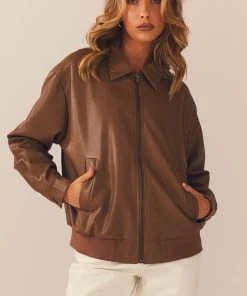 Peppermayo Exclusive Lone Ranger PU Bomber Jacket - Walnut -Peppermayo cloth-shop 901d6c96a3914512b593d64317fe35f2 scaled