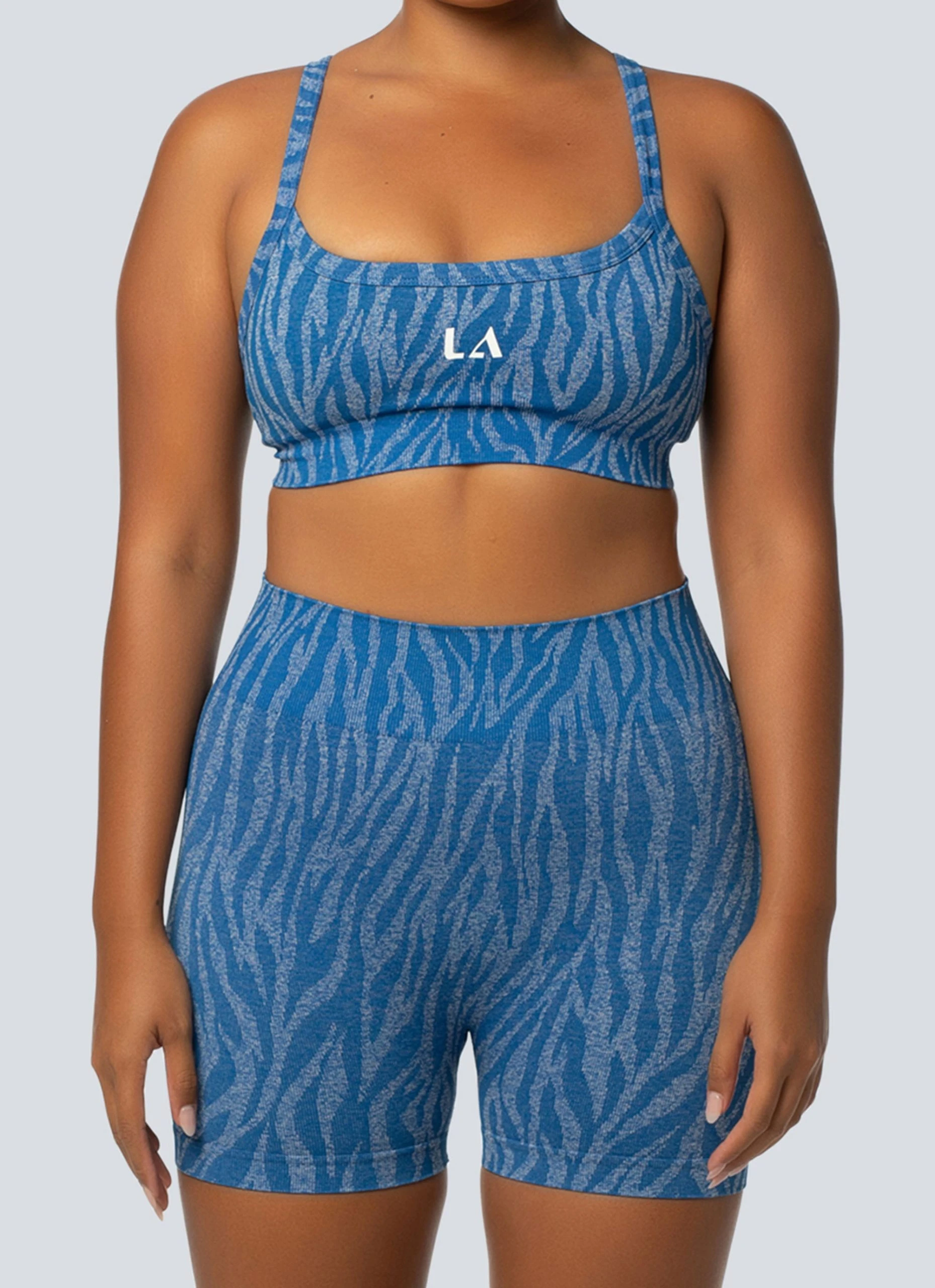 LaHana Swim Fleur Crop - Blue Zebra 1 LaHana Swim Fleur Crop - Blue Zebra