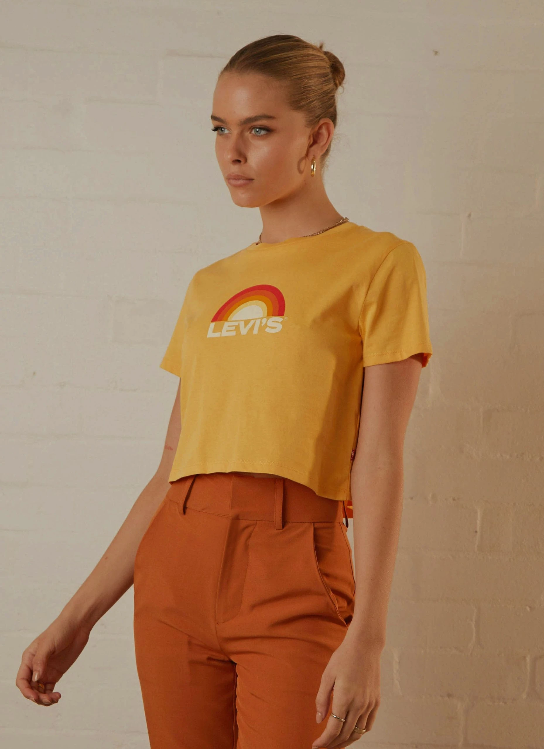 Levi's Cropped Jordie Tee - Sunrise Amber 3 Levi's Cropped Jordie Tee - Sunrise Amber - Image 3