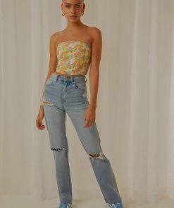 Abrand A 94' High Straight Jean - Patricia Rip