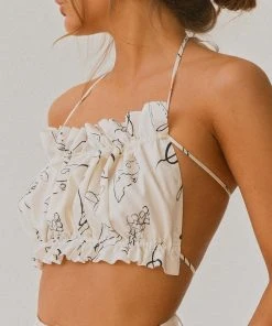 Peppermayo X Rikki Day Mercato Linen Crop Top - Aperitivo -Peppermayo cloth-shop 97a586ad8a564caa87ccf3f4203bf8fe