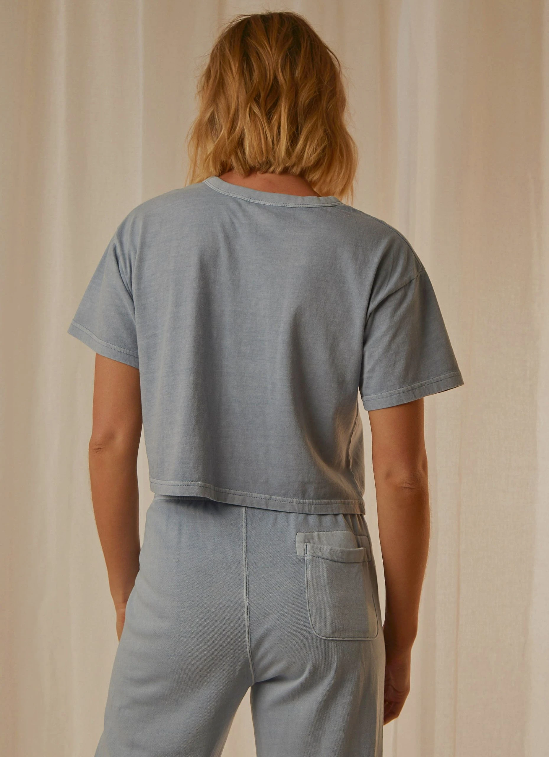 Champion Vintage Dye Crop Tee - Wildflower Blue 5 Champion Vintage Dye Crop Tee - Wildflower Blue - Image 5