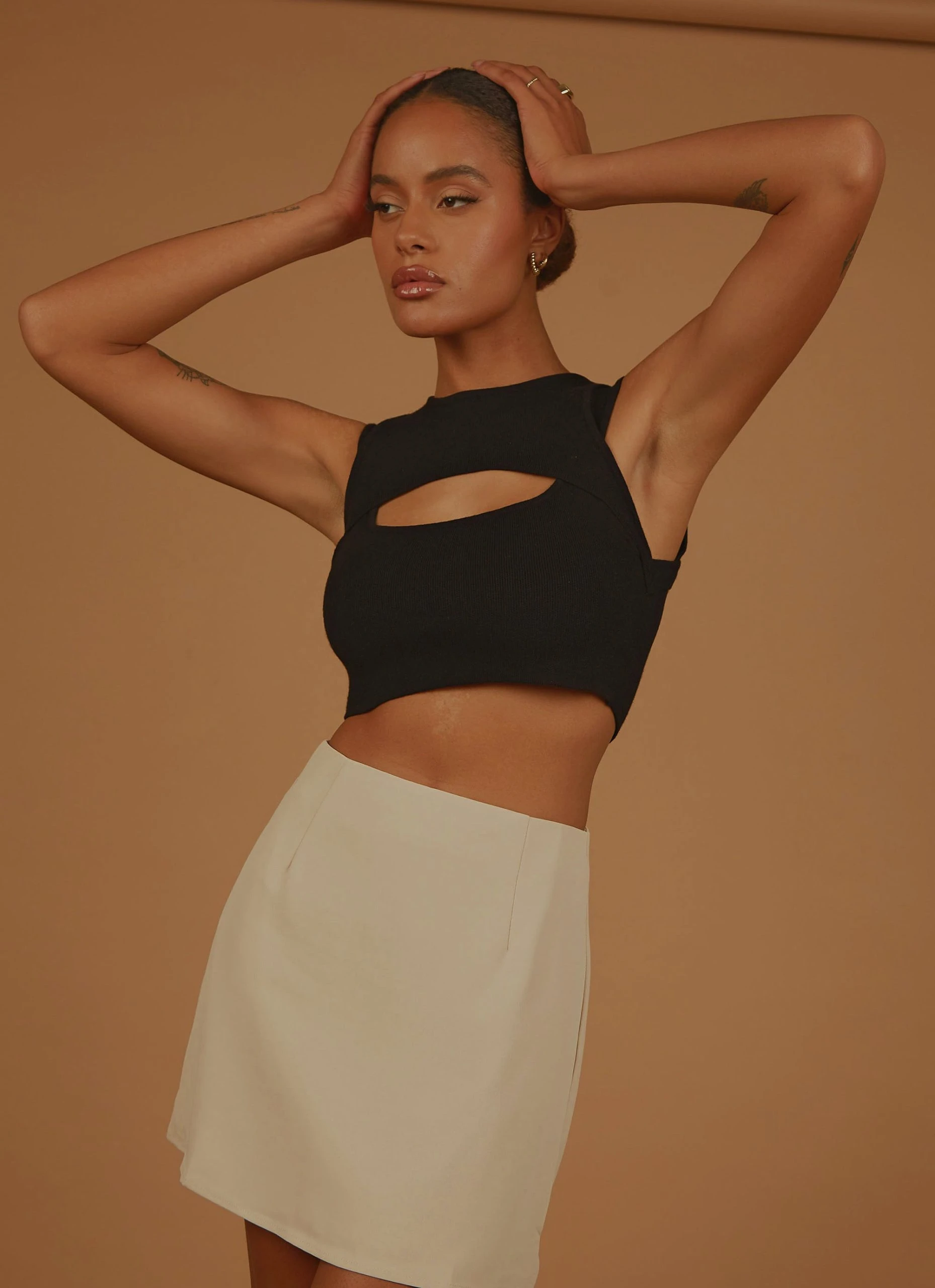 Peppermayo Exclusive Gigi Girl Knit Crop - Black 2 Peppermayo Exclusive Gigi Girl Knit Crop - Black - Image 2