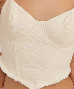 Riley Hubatka X Peppermayo Sundown Vibes Drill Bustier - Ivory -Peppermayo cloth-shop 99aad8a536a74ce584a741bef915466e