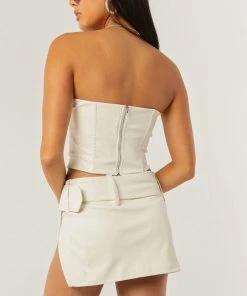 Peppermayo Exclusive Love Of The Game Mini Skirt - Ivory Snakeskin -Peppermayo cloth-shop 9a2237584a9749918875e90c86111cc8