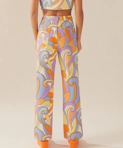Peppermayo Exclusive Evie Pants - Retro Swirl -Peppermayo cloth-shop 9ba29889180843a2a92f9f8e9e392396