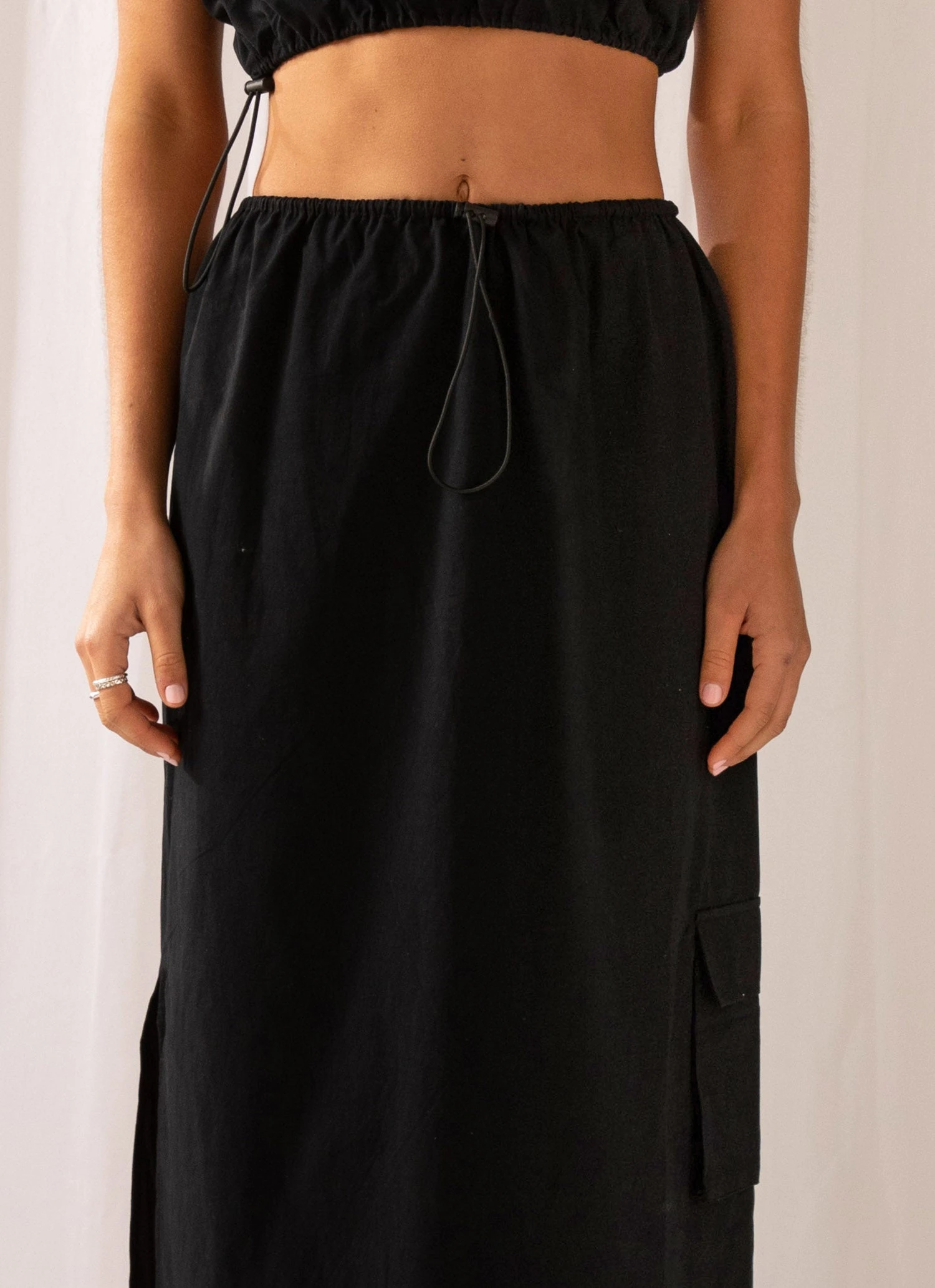 Peppermayo Exclusive I'm Totally Buggin Cargo Midi Skirt - Black 6 Peppermayo Exclusive I'm Totally Buggin Cargo Midi Skirt - Black - Image 6
