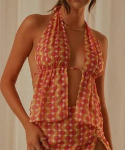 Peppermayo Exclusive Kaia Top - Sunset Geo