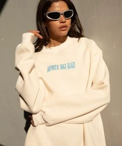 Peppermayo Exclusive Ski Bar Oversized Sweater - Ivory